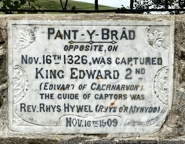 Image of a Pant Y Brad commemerative plaque